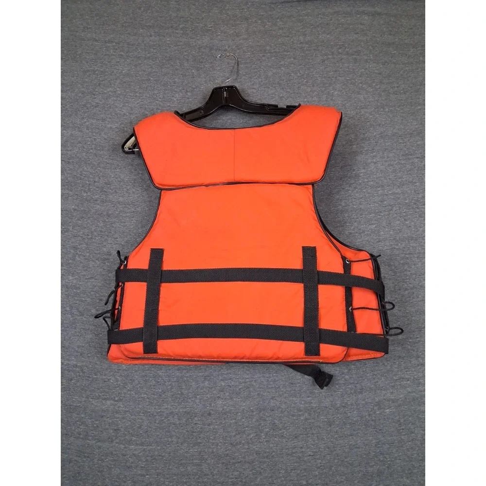 Vtg Stearns Adult Life Jacket M Orange Type III Flotation Device 90s Boating